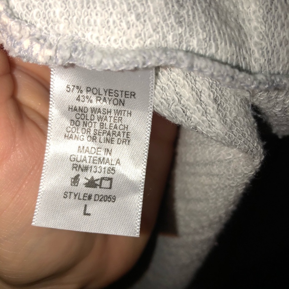 Everleigh Lace Insert Grey Sweatshirt Long Sleeve - Picture 4 of 6